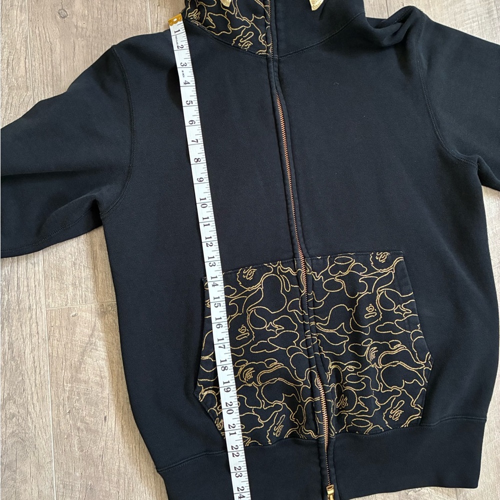 Bape 23rd Anniversary Gold Shark zip up hoodie in Black. - Picture 8 of 8